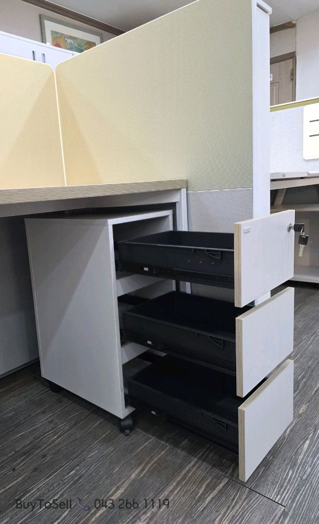 데스커책상(1200*600)3단슬림서랍 대량판매 이미지