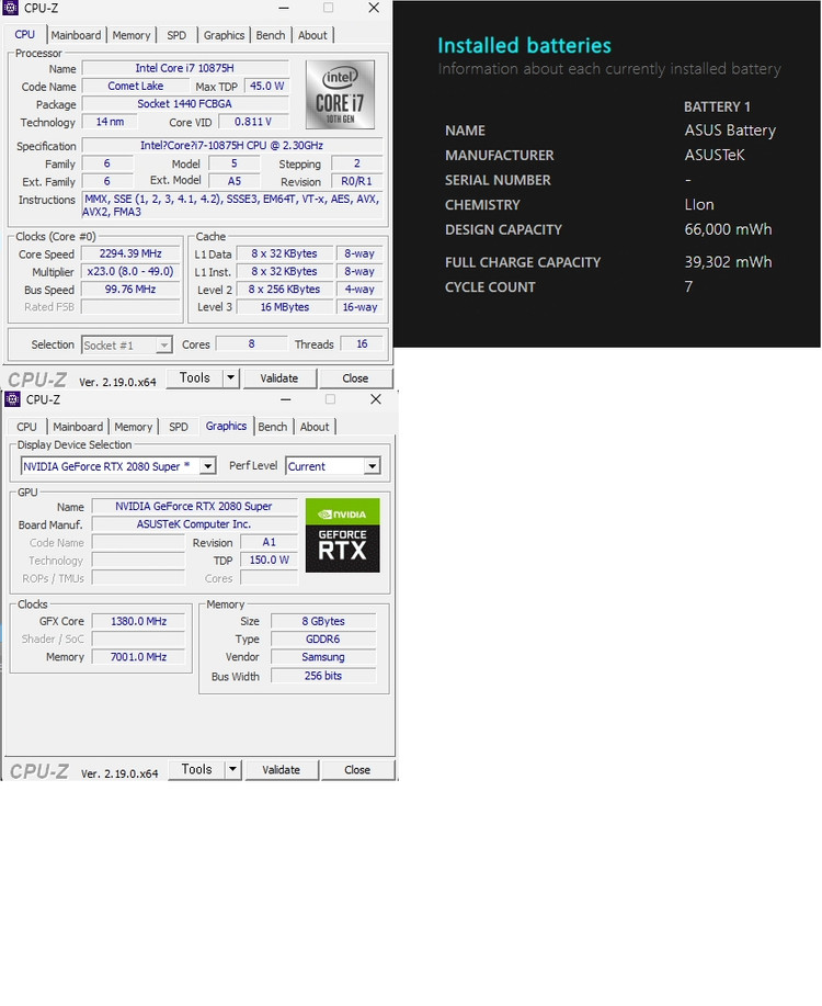 ASUS ROG 게이밍 노트북 팝니다(2080SUPER/I7-10875H/16GB/1TB) 이미지