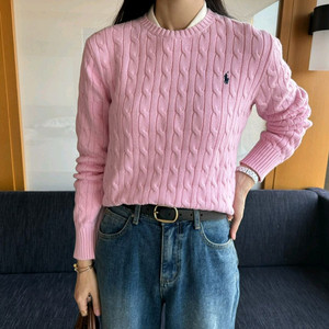 폴로 랄프로렌 보이즈 핑크 케이블 니트 XL 새상품 이미지