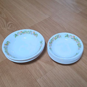 빈티지 금하유리 차밍스톤 접시,일괄가 이미지