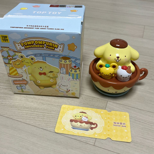 탑토이 산리오 폼폼푸린 놀이공원 피규어 회전티컵 장난감 가챠 이미지