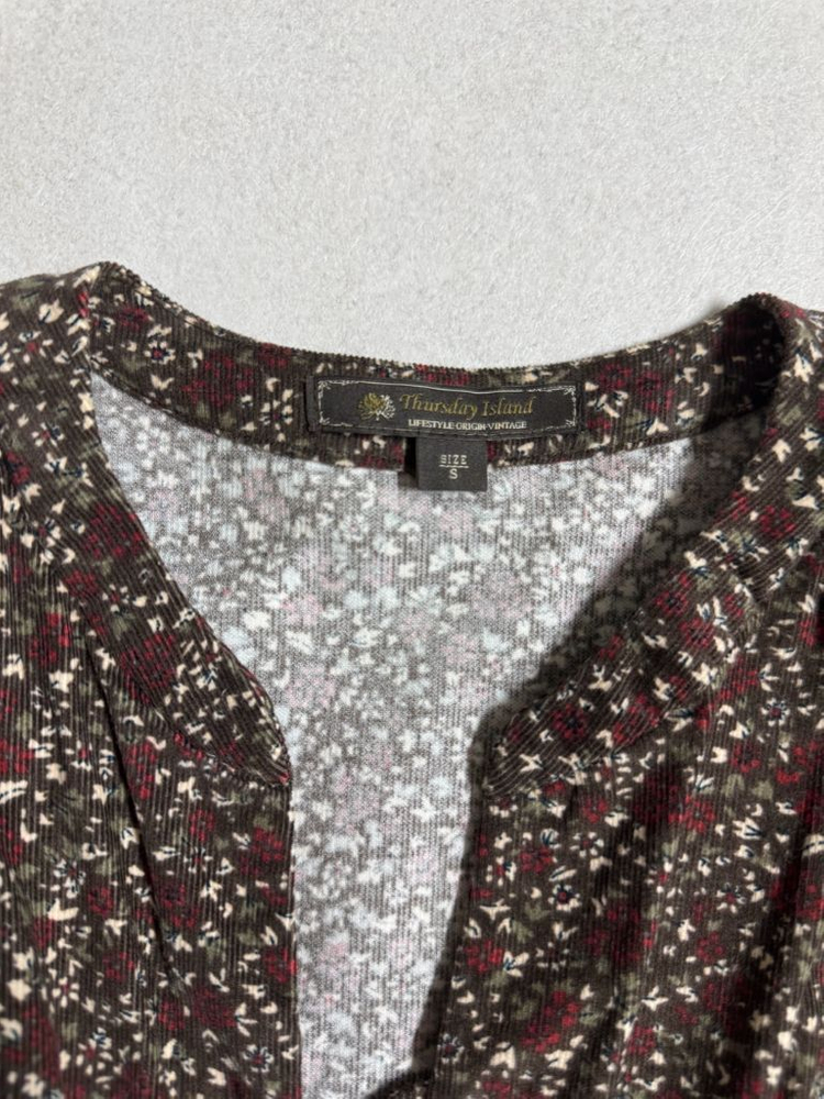 써스데이아일랜드 잔골지 플라워 패턴 원피스 S사이즈 이미지