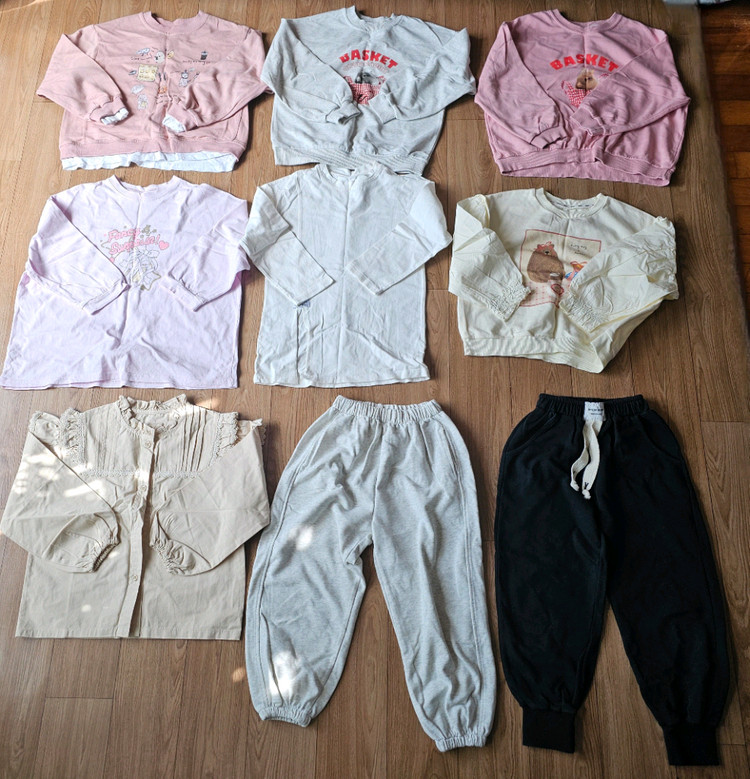 여아옷 130호 봄가을여름 40벌 일괄(나눔포함) 이미지