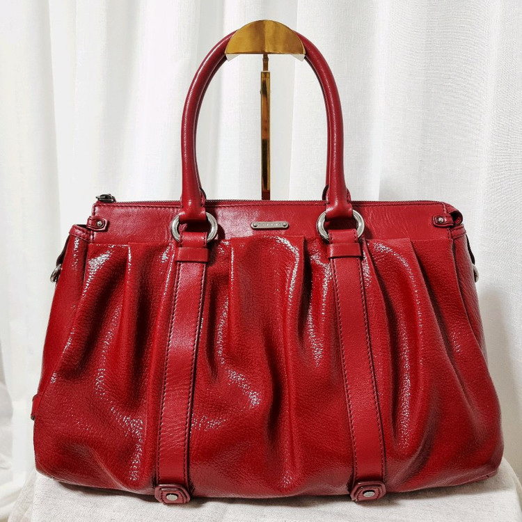 셀린느 에나멜 가죽 토트백 레더 핸드백 가방 (사이즈 넉넉하고 상태좋음) 이미지