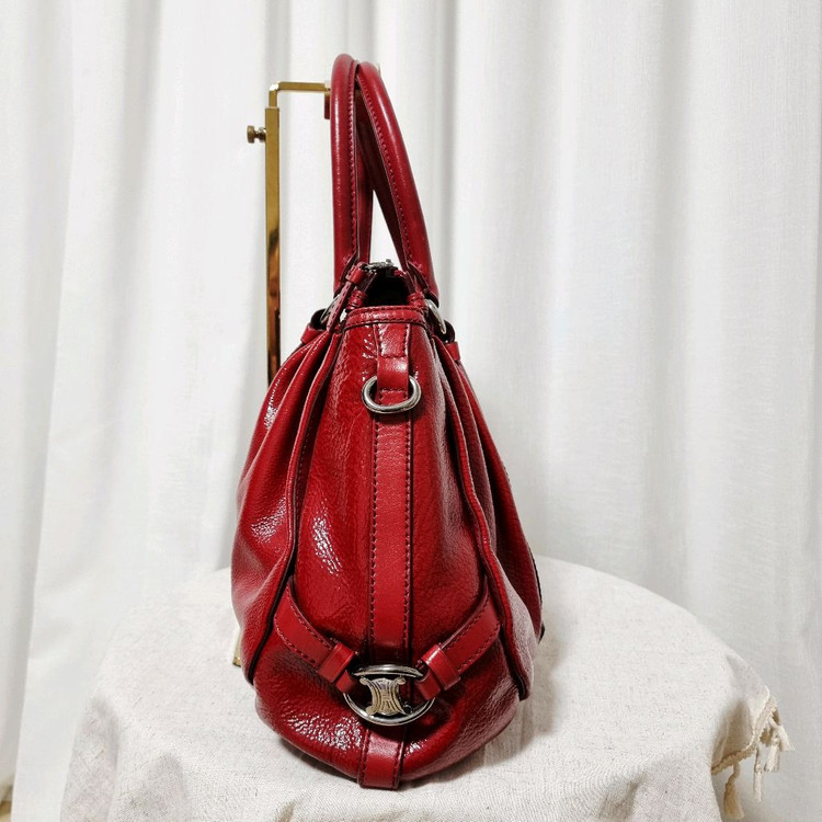 셀린느 에나멜 가죽 토트백 레더 핸드백 가방 (사이즈 넉넉하고 상태좋음) 이미지