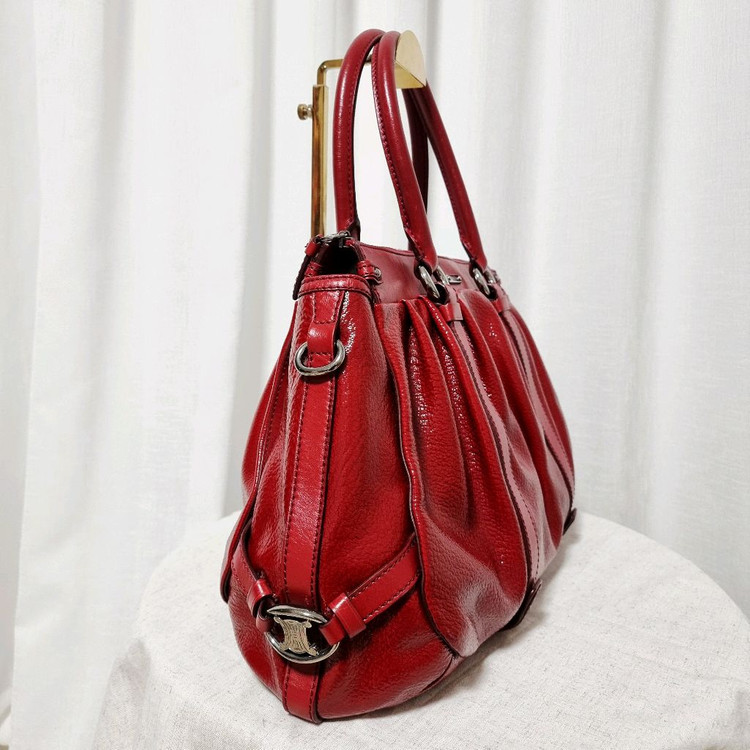 셀린느 에나멜 가죽 토트백 레더 핸드백 가방 (사이즈 넉넉하고 상태좋음) 이미지