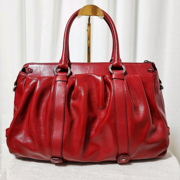 셀린느 에나멜 가죽 토트백 레더 핸드백 가방 (사이즈 넉넉하고 상태좋음) 이미지