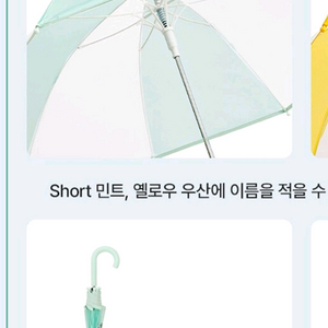 스타벅스 민트 어린이 우산 이미지