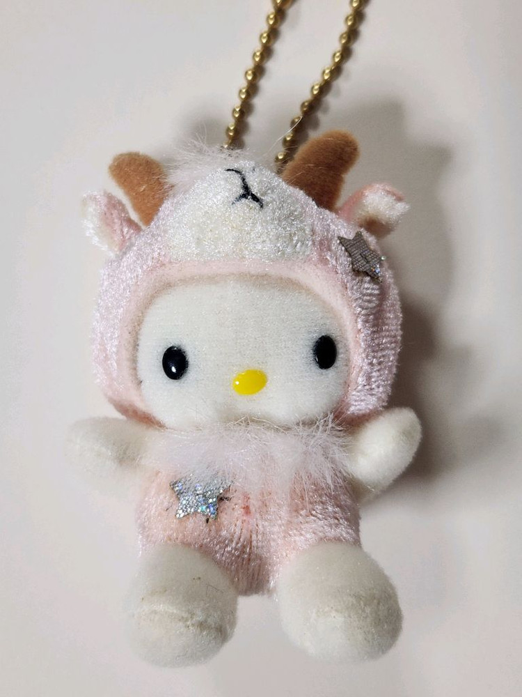 헬로키티 염소자리 인형 마스코트 키티 스트랩 고전 키티 별자리 이미지