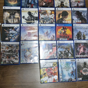 메타포 호라이즌 라오어 스프리츠 진삼국무쌍등 플스5 게임시디 23장 판매합니다. 이미지