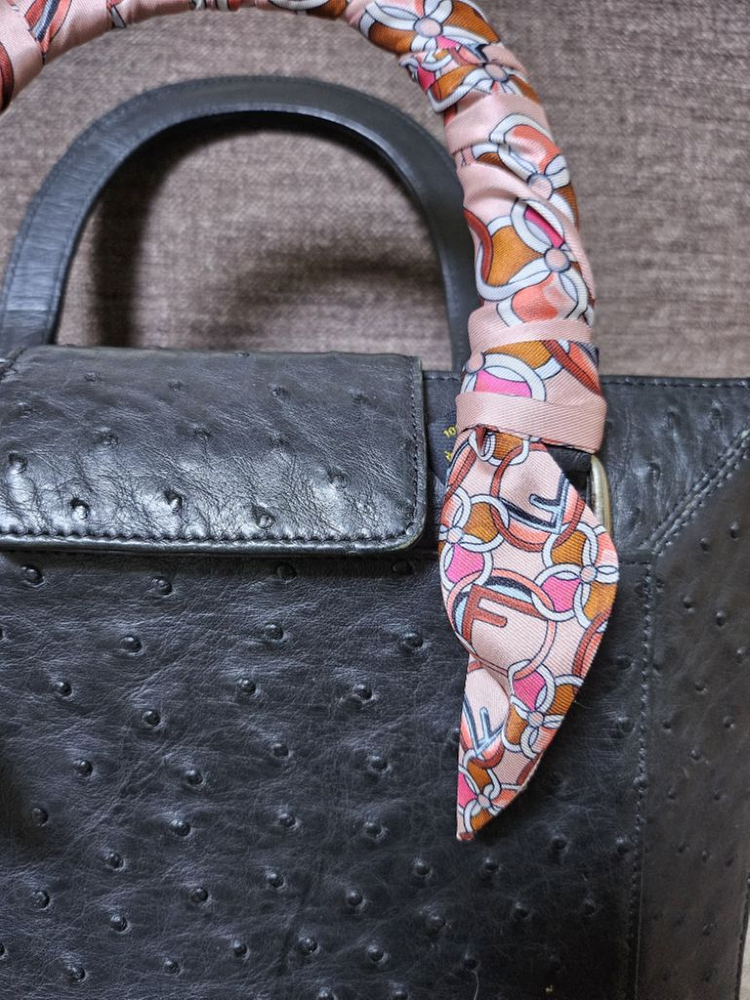 탑핸들 타조가죽백 이미지