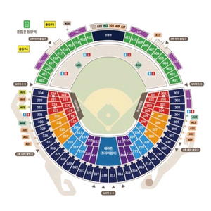 4/4(토) 한화이글스vs두산베어스 3루 네이비 325블록 이미지