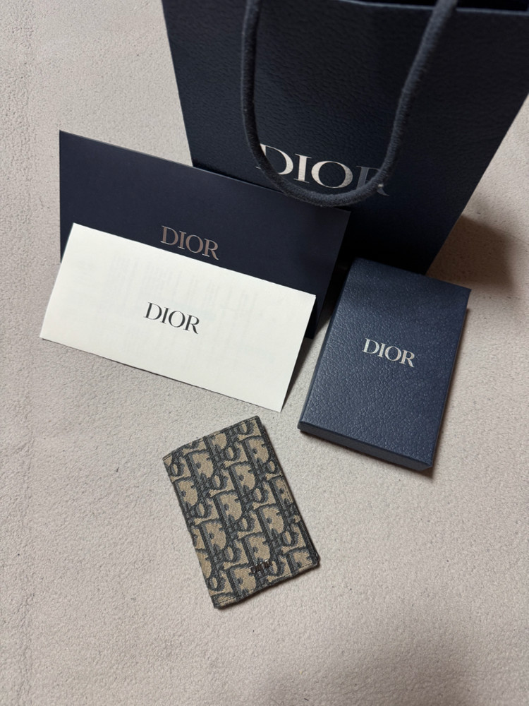 디올 오블리크 자카드 홀더 카드지갑 이미지