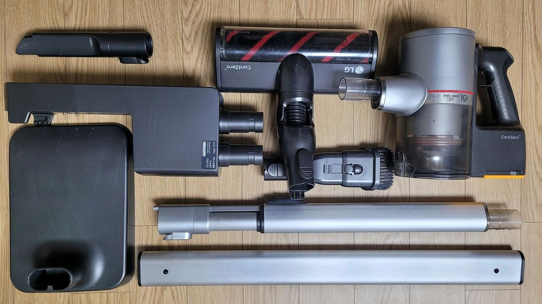 깨끗하게 세척한 LG 코드제로 무선 청소기(37분 연속동작) 이미지