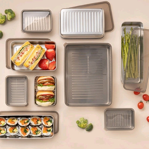 박스 미개봉-304스텐 냉장고 사각용기 세트18P 이미지