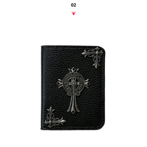 크롬 복고가죽 반지갑 접이식지갑 남여공용 NO.2 이미지