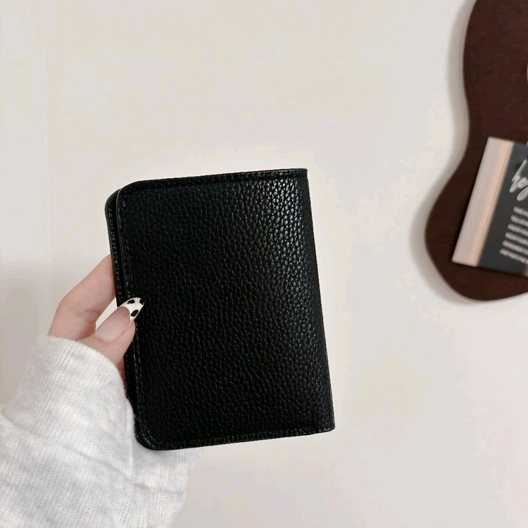 크롬 복고가죽 반지갑 접이식지갑 남여공용 NO.1 이미지