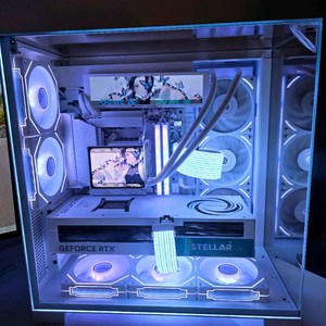 라이젠9 9950X3D RTX5090 화이트. 최고사양PC 이미지
