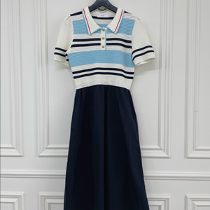 25ss 사틴 니트 원피스 / 한섬 타임 마인 산드로 더캐시미어 비이커 코스 가니 미샤 이미지