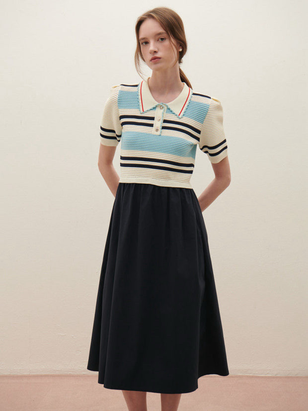 25ss 사틴 니트 원피스 / 한섬 타임 마인 산드로 더캐시미어 비이커 코스 가니 미샤 이미지