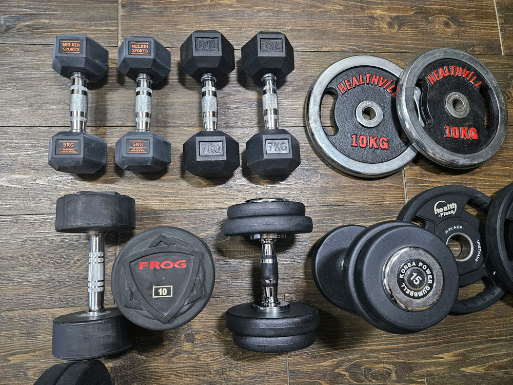 대전 -이지바세트 30kg / 아령 5,7,10,15kg X 2세트 / 원판10kg X 2세트 이미지