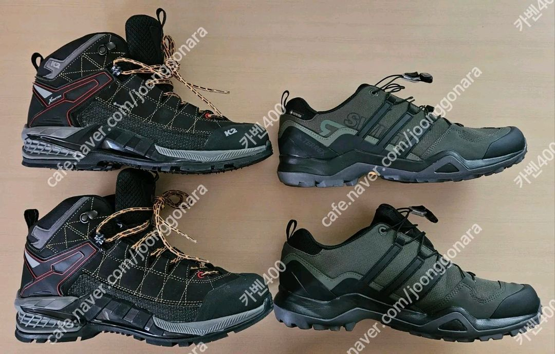 K2등산화270/아디다스등산화275/등산가방 이미지