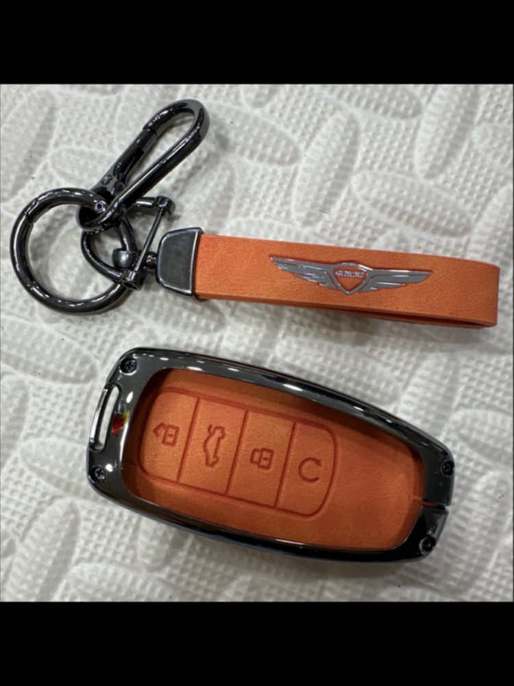 현대 제네시스 스마트키 케이스 + 키링 세트 새섯 이미지