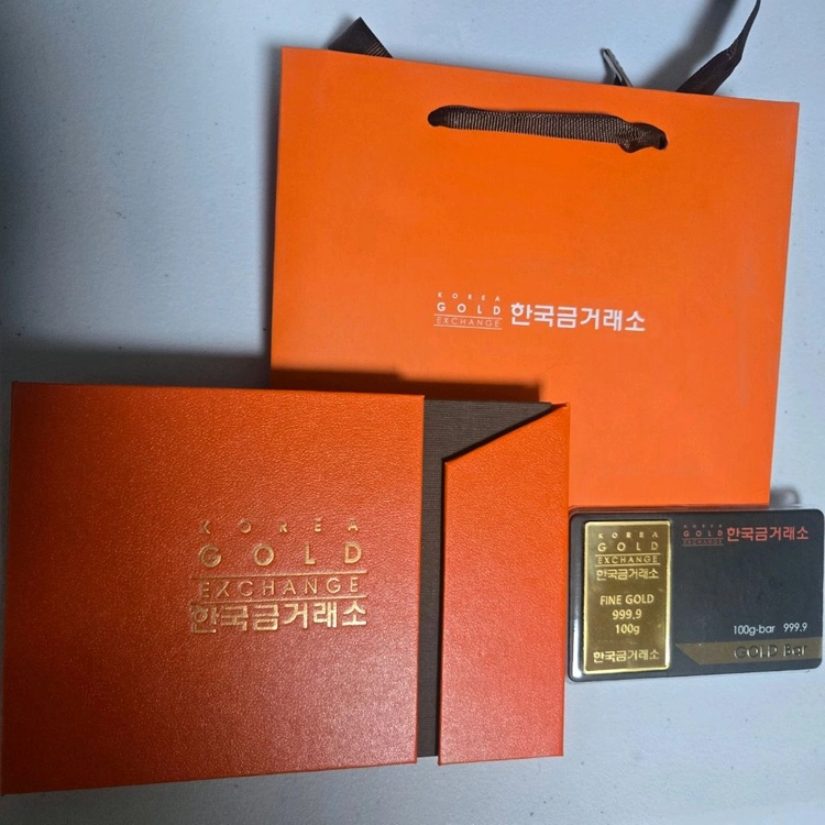 한국금거래소 순금 골드바 100g 26.66돈 이미지