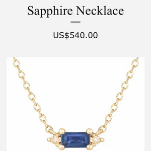 바사뉴욕(vasa newyork) 사파이어 목걸이 이미지