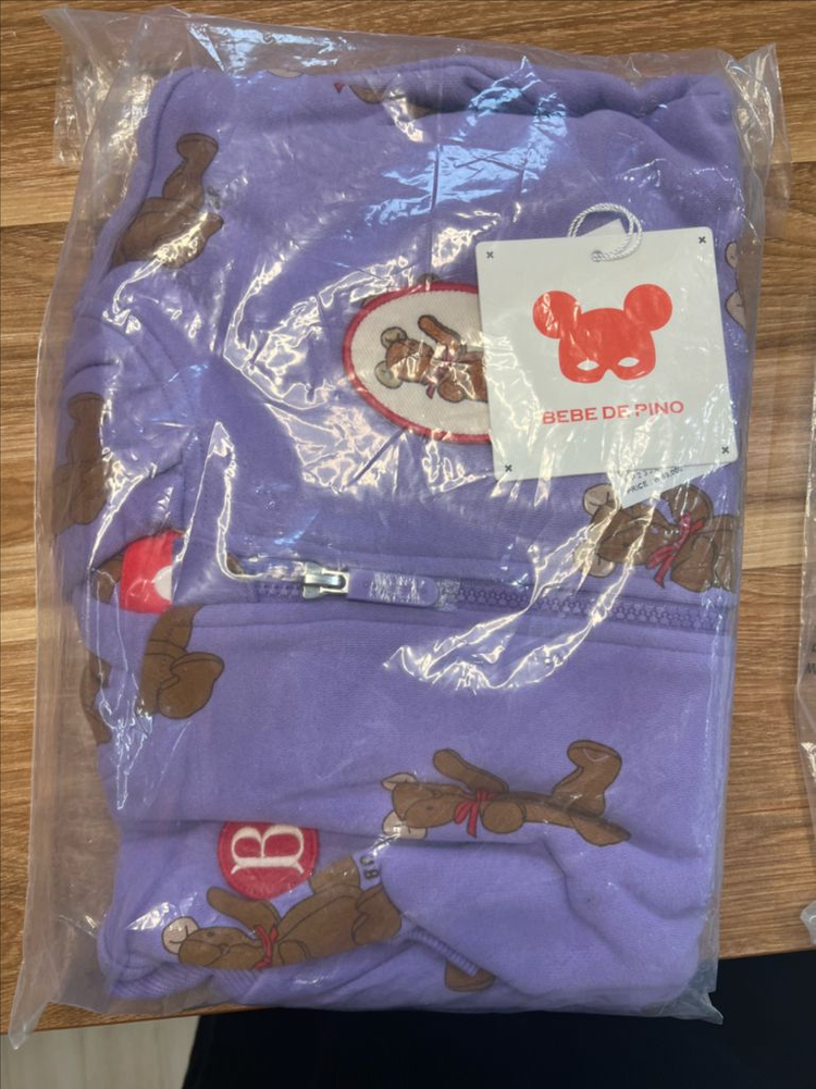 베베드피노 올오버 테디집업후드점퍼 새제품 120 정가59000 이미지