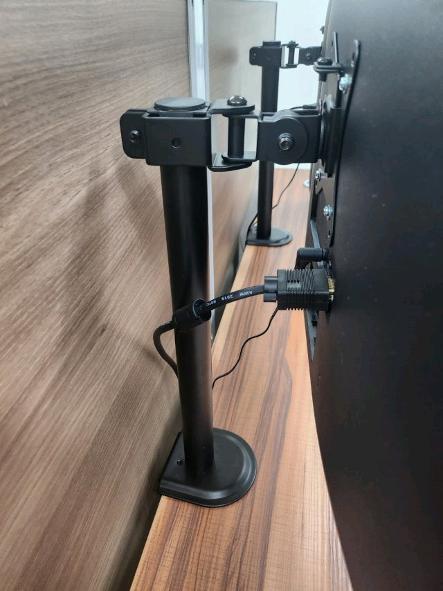 카멜마운트 FMAS2 싱글 모니터암 블랙 32인치 모니터 거치대 받침대 이미지