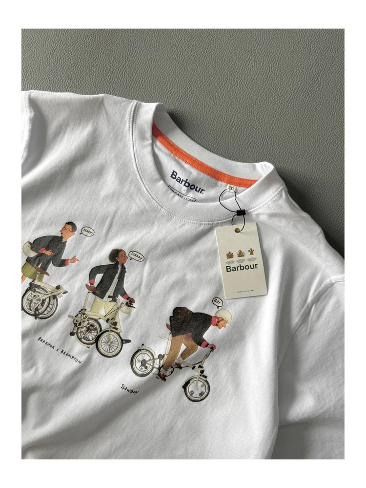 바버 화이트 라운드티 XXL (새상품) 이미지