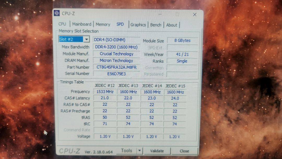 마이크론 DDR4 3200 8GB 노트북 메모리 2개 세트 이미지
