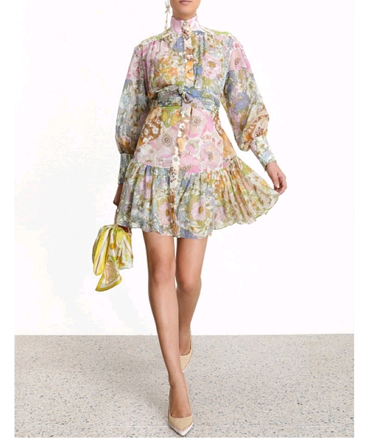 짐머만 슈퍼에잇 랜턴 미니 드레스 0사이즈 이미지