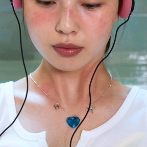 guitbol 귓볼 체코유리펜던트 실버925 목걸이 이미지