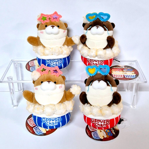 팝콘 우소우소 인형 가방고리 키링 백참 영화 영화관 팝콘통 수달 우소우소짱 괴출 괴담출근 최요원 이미지