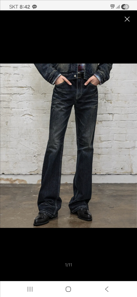 엘무드 슬래시 플레어 데님 트루블루 46사이즈 이미지