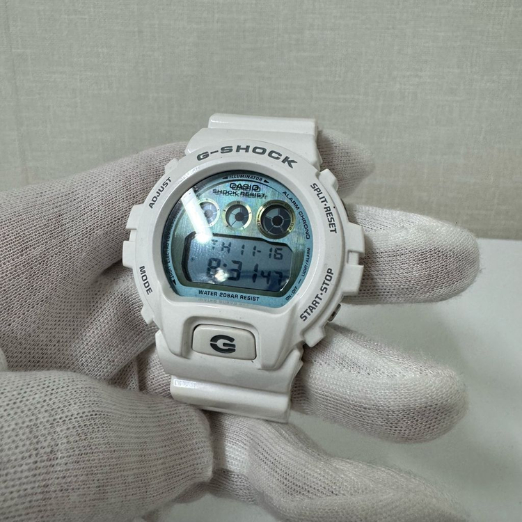 지샥 dw-6900pl 화이트 미러액정 이미지