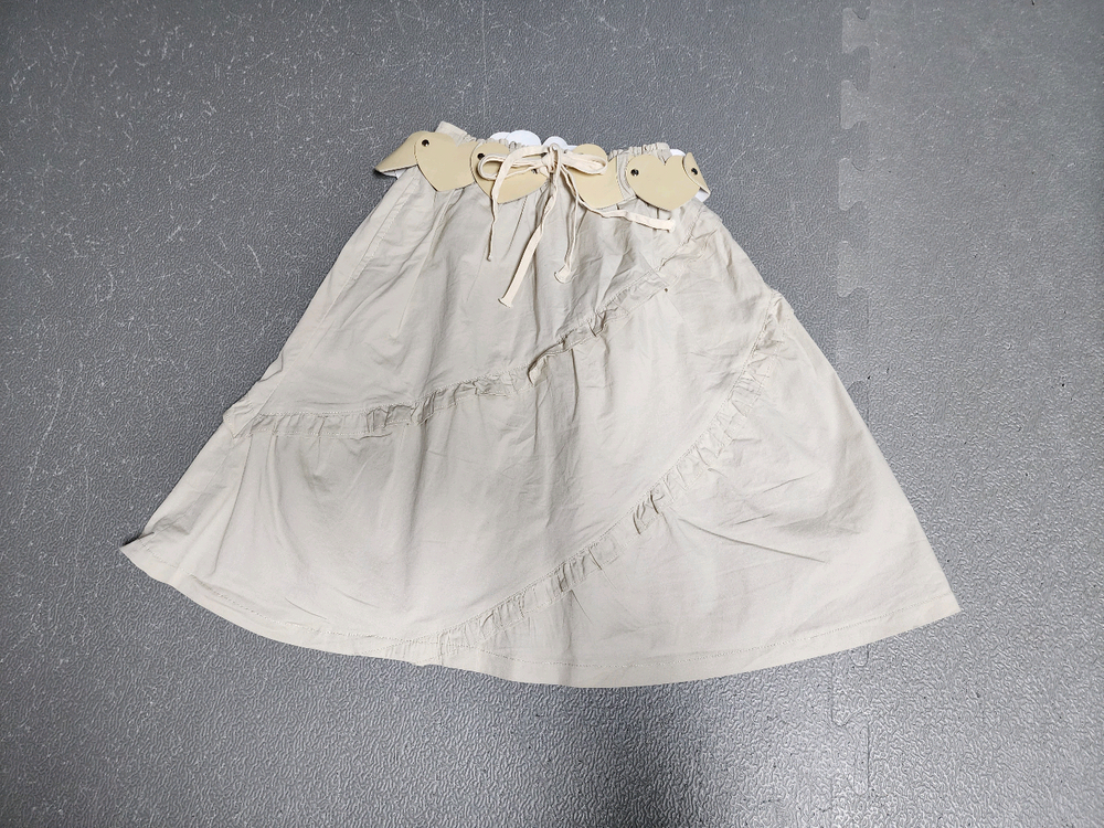 여아 130 아이보리 스커트 허리띠 포함 이미지