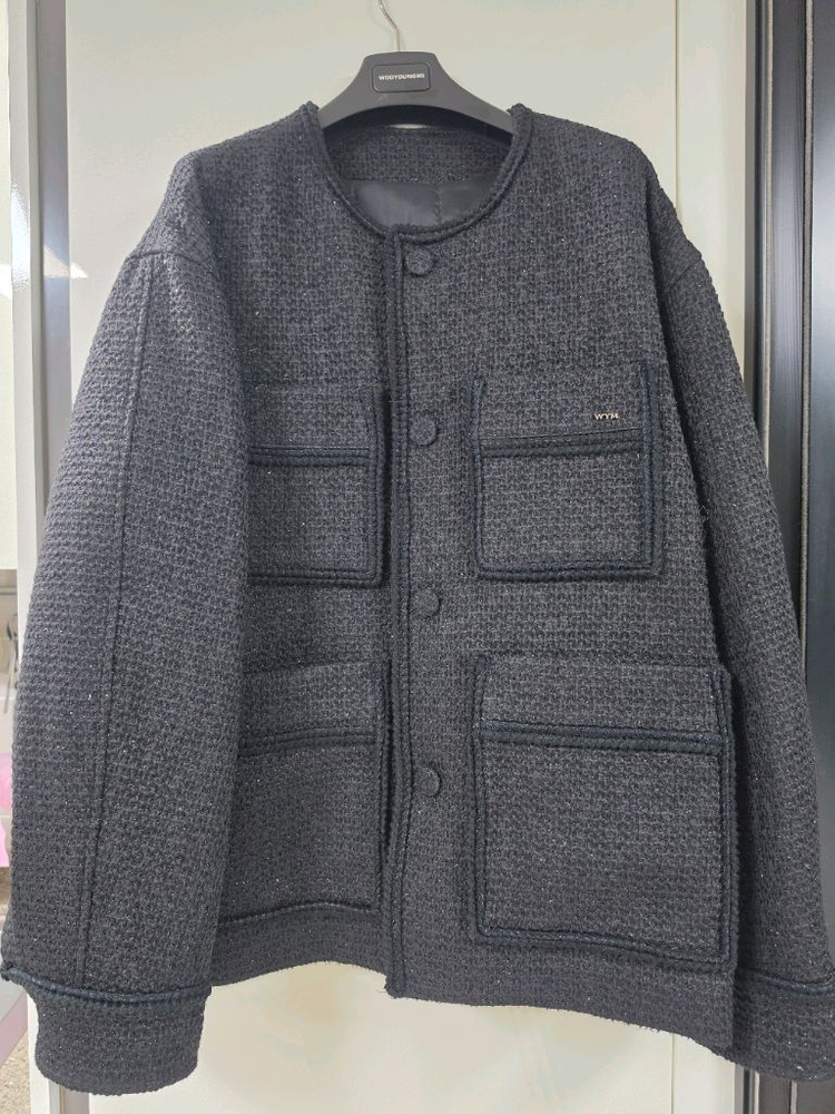 우영미 블랙 글리터 트위드 자켓 - 48사이즈 이미지