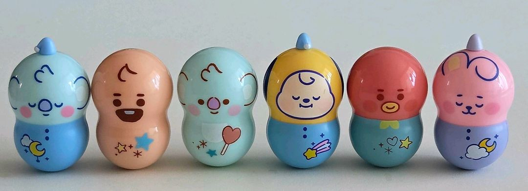 (플리퍼즈,쿠너츠)방탄소년단 bt21 스핀피즈 오뚝이들, 몰랑이 오뚝이들 이미지