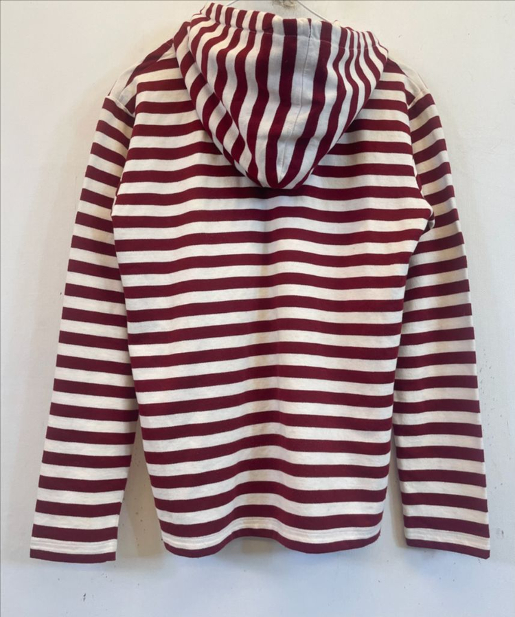 꼼데가르송 PLAY 스트라이프 롱슬리브 S:)단가라후드티S 긴팔면티셔츠 이미지