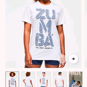 줌바 티셔츠 이미지