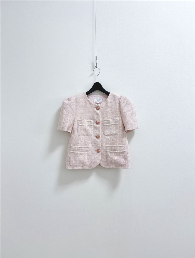 보카바카 퍼프 핑크 트위드 자켓 이미지
