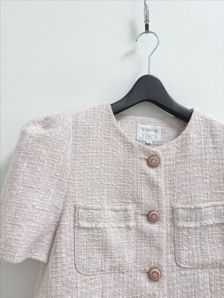 보카바카 퍼프 핑크 트위드 자켓 이미지