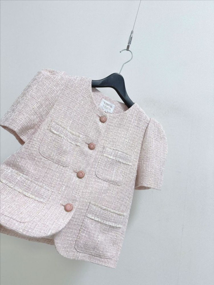 보카바카 퍼프 핑크 트위드 자켓 이미지