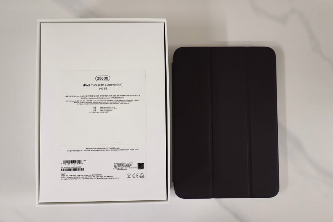 아이패드 미니 6세대 256GB 퍼플 정품 케이스 포함 이미지