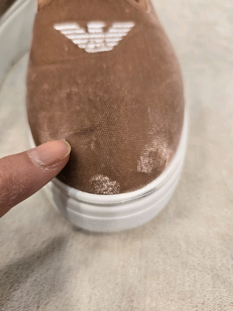 엠포리오 아르마니 벨벳 키높이 슬립온 단화 230 이미지