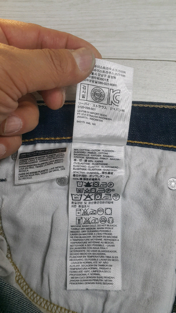 리바이스진513(해외판) 스판청바지 34인치(No.162)거의새바지! 이미지