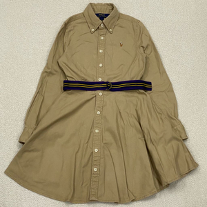 (정품) 폴로 신형 키즈 베이지 셔츠 벨트 원피스 7세 이미지
